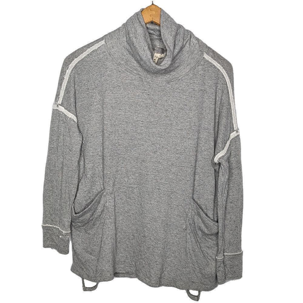 We the‎ Free Flight Pullover Top Gray Cowl Neck Size XS